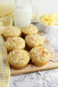 Muffin de abacaxi e coco
